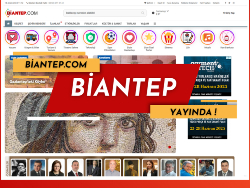 Gaziantep Şehir Portalı Yayında!